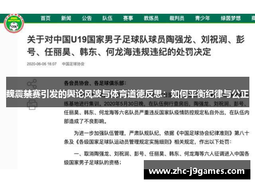 魏震禁赛引发的舆论风波与体育道德反思：如何平衡纪律与公正